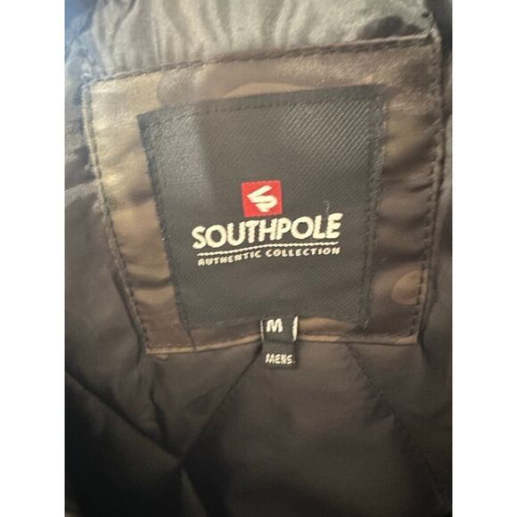 Southpole VINTAGE Y2K Camo Army Zip Up Bomber Puffer Jacket Men’s Size Medium - Picture 5 of 13